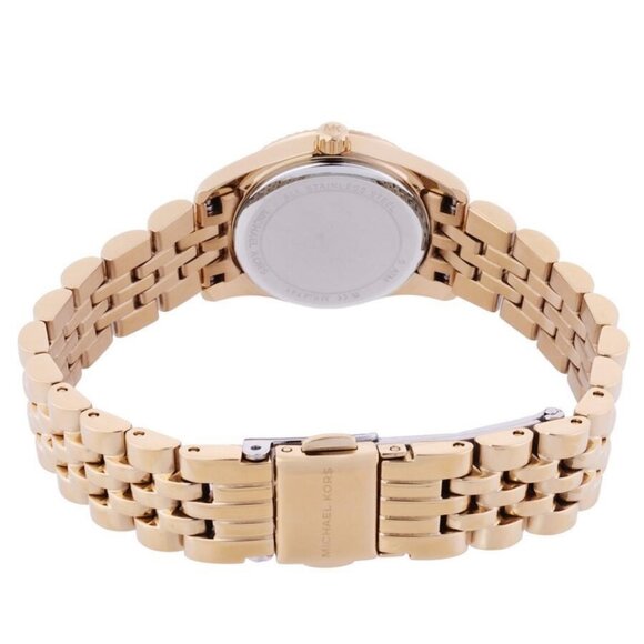 NWT Authentic Michael Kors Lexington Gold Dial Women's Watch - Picture 3 of 3